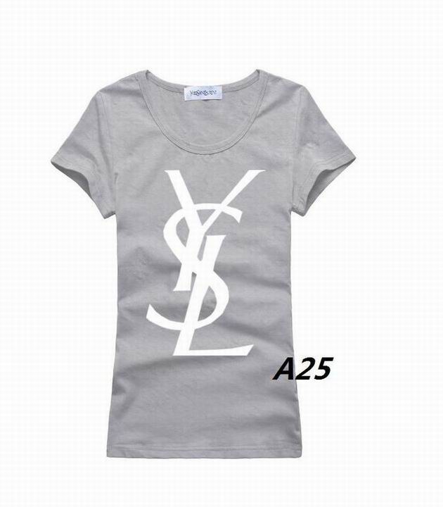 YSL short round collar T woman S-XL-144